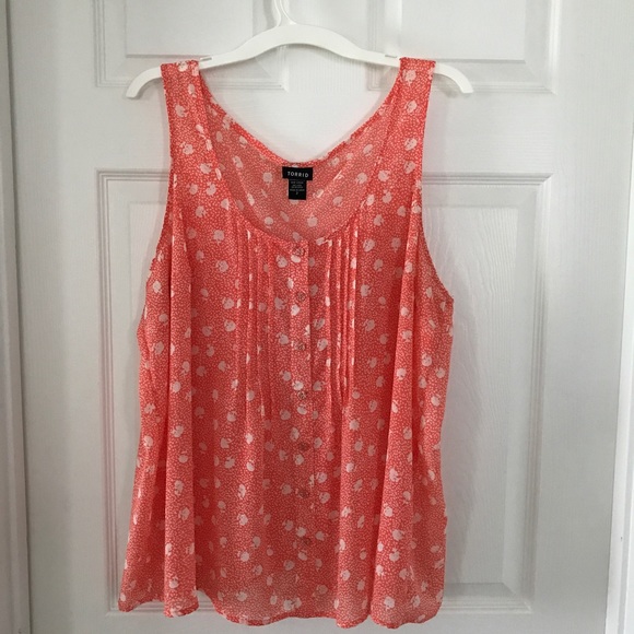 SOLD - Torrid Floral Tulip Back Tank - Size 2 - Picture 8 of 8